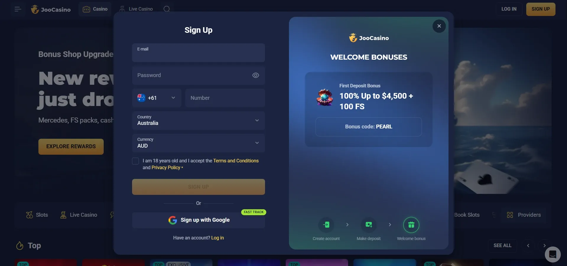 Joo Casino sign up